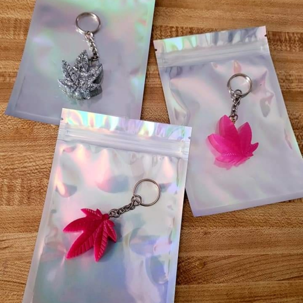 Mini Pot Leaf Keychains